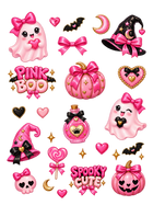 Pink Boo Halloween UV transfer sheet – 6 by 8 inches