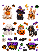Spooky Pets Halloween UV transfer sheet – 6 by 8 inches