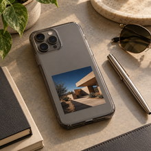 Desert house artwork applied to a smartphone case